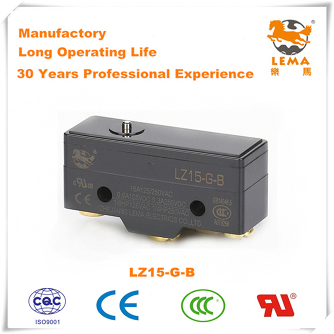 Lema Lz15-G-B Roller Leaf Spring Lever Micro Switch CCC CE UL Approvals