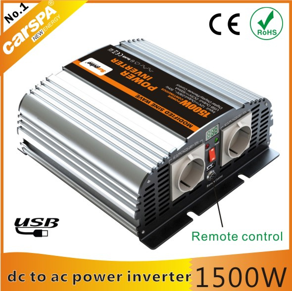 1500W DC/AC Power Inverter with Digital Display & USB