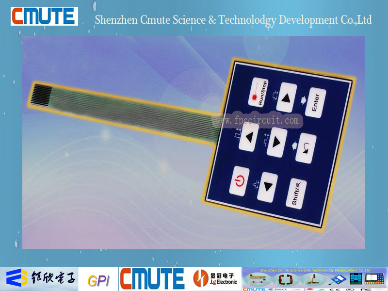 IP 67 Waterproof PC or Pet Tactile Overlay Membrane Switch