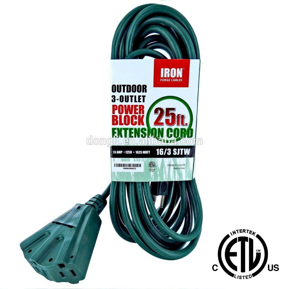 Us Outdoor Extension Cord with Triple Tap