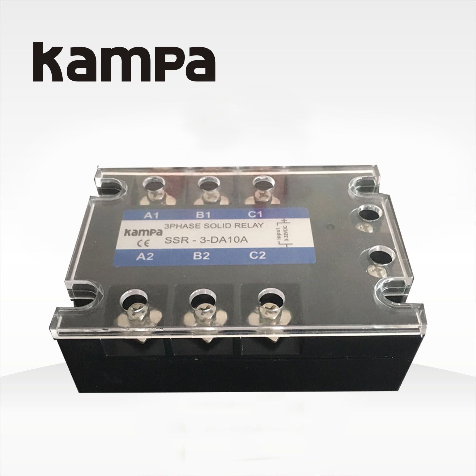 Three Phase SSR-10da 4-32V DC Input to 4-380V AC Yueqing Kampa Electric SSR Relay