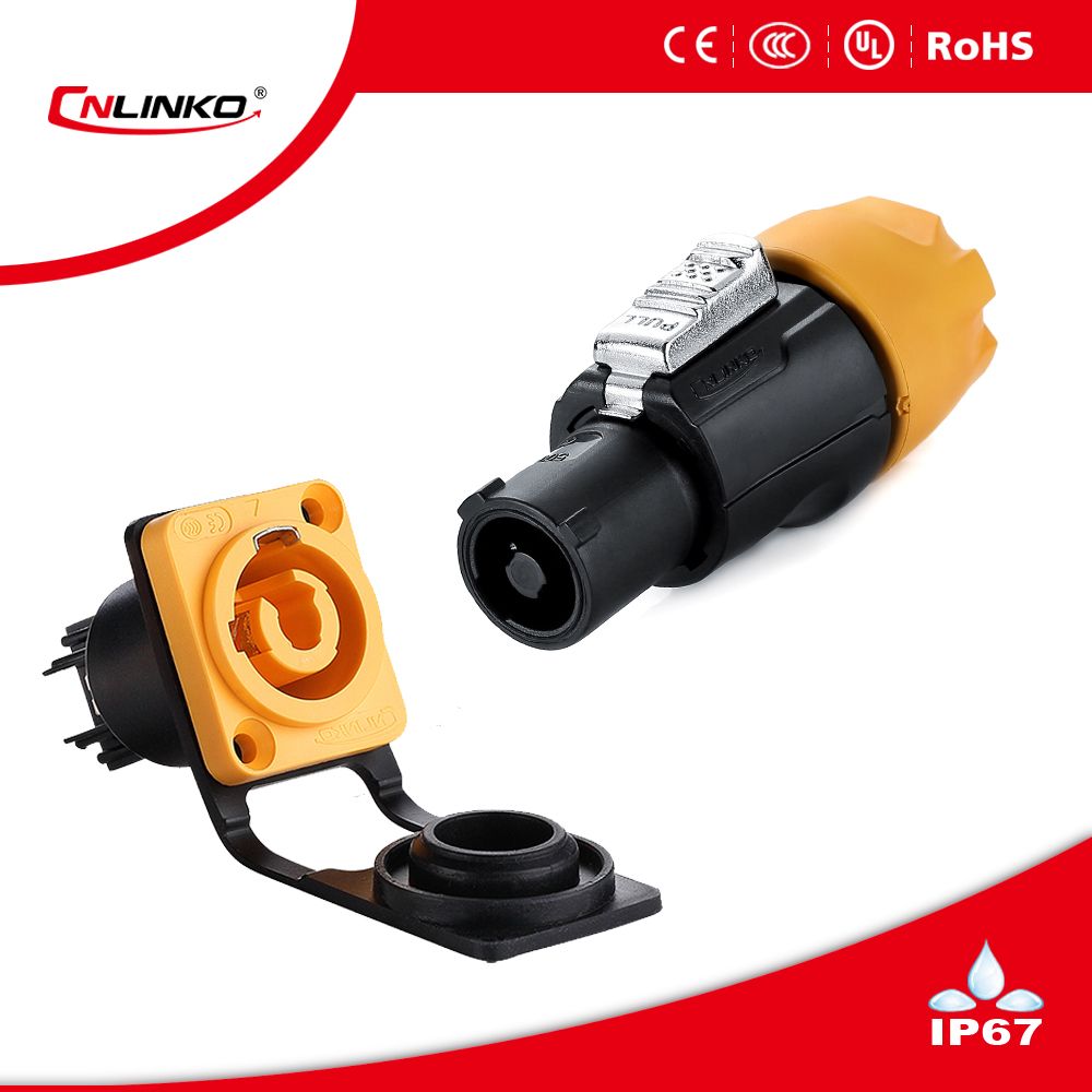 Waterproof Power Input 3pin Connector for Audio and Video