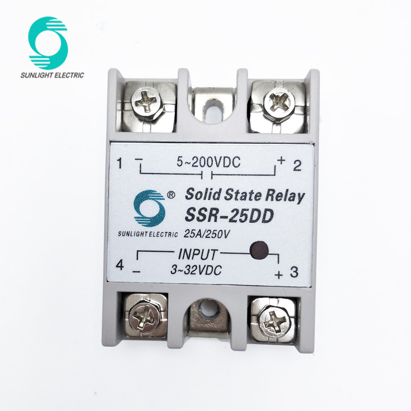 SSR-25dd DC 3-32V to DC 5-200V Single Phase DC-DC SSR