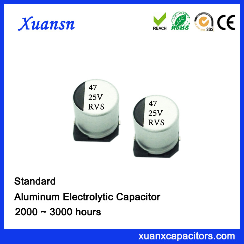 Good Quality 47UF 25V General SMD Electrolytic Capacitor