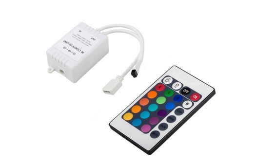 24 Button Wireless RGB LED Strip Controller, China IR Remote 24 Key RGB Controller