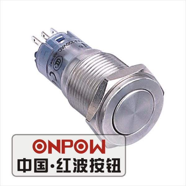 Onpow 16mm Push Button Switch (LAS2GQPF-11/S, CE, CCC, RoHS, REECH)