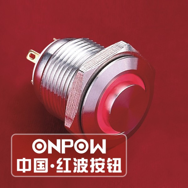 Onpow 16mm Push Button Switch (GQ16H-10E/J/R/12V/S, CCC, CE, RoHS)
