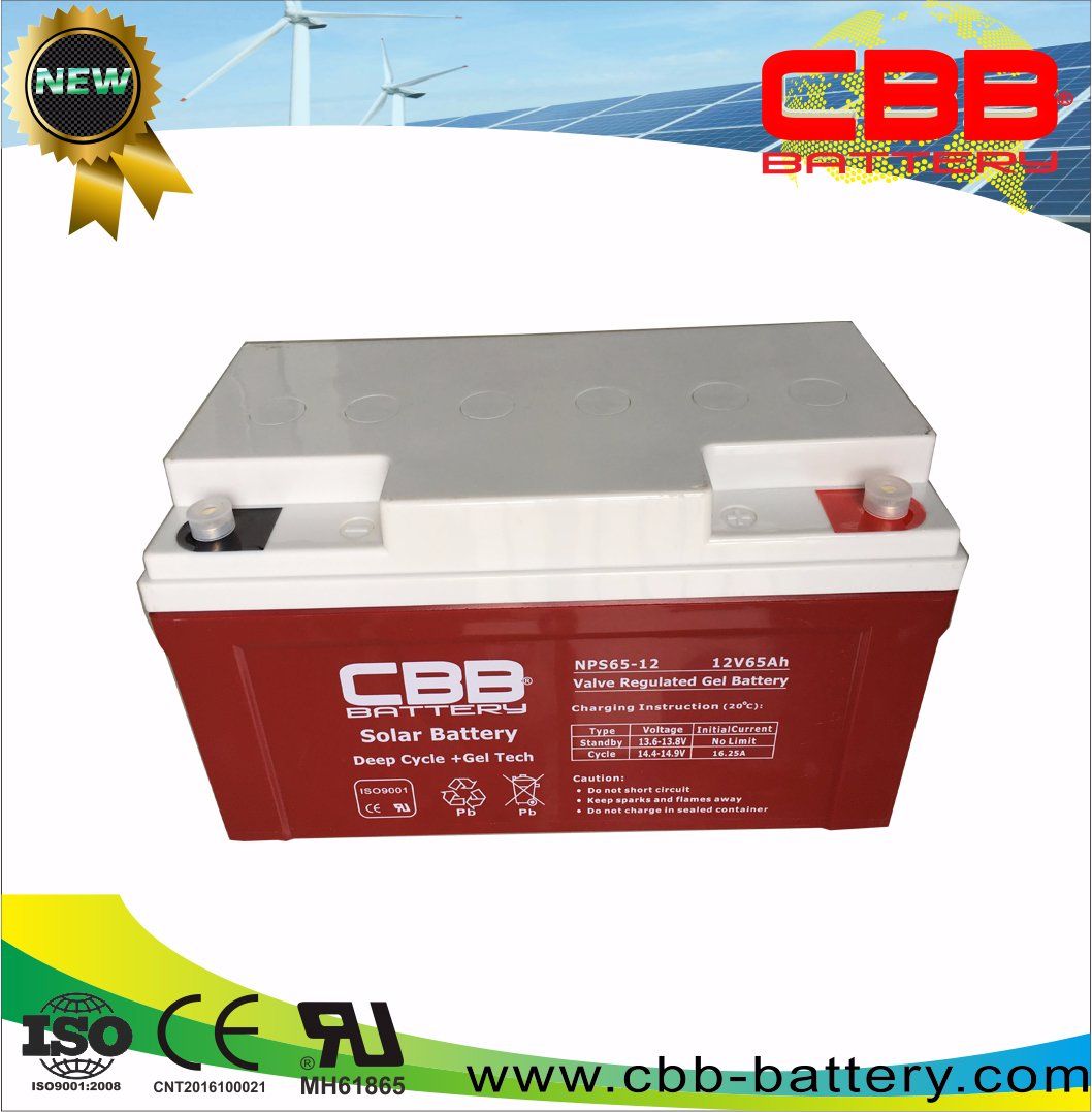 Top Selling Long Life 12V 65ah Deep Cycle Solar Gel Battery for Solar Systems