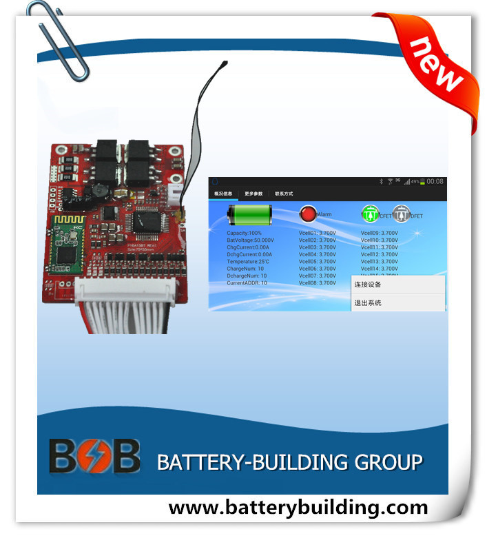 New Arrival 13s 15A PCB/BMS with Bluetooth for Lithium Battery