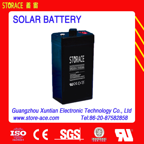 Solar Energy Battery with Long Life 2V 200ah