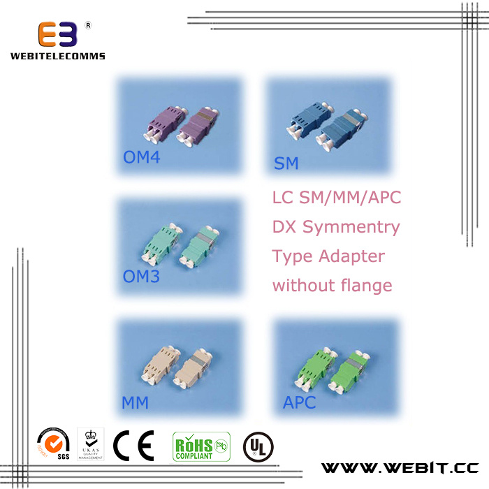 LC Dx Adapter Sm/Mm/Om3/Om4/APC LC Adapter LC Dx Symmentry Adapter Without Flange