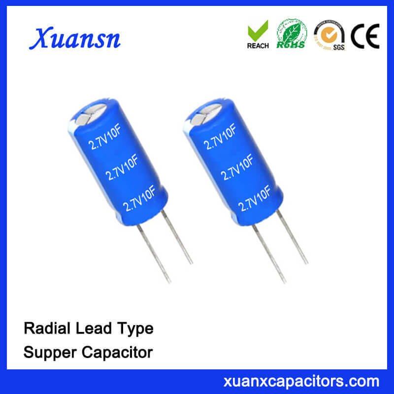 Electronic Component 2.7V 10 Farad Super Capacitor