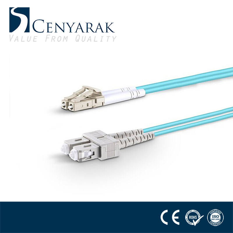 LC to Sc Multimode Om3 Duplex Fiber Optic Patch Cord