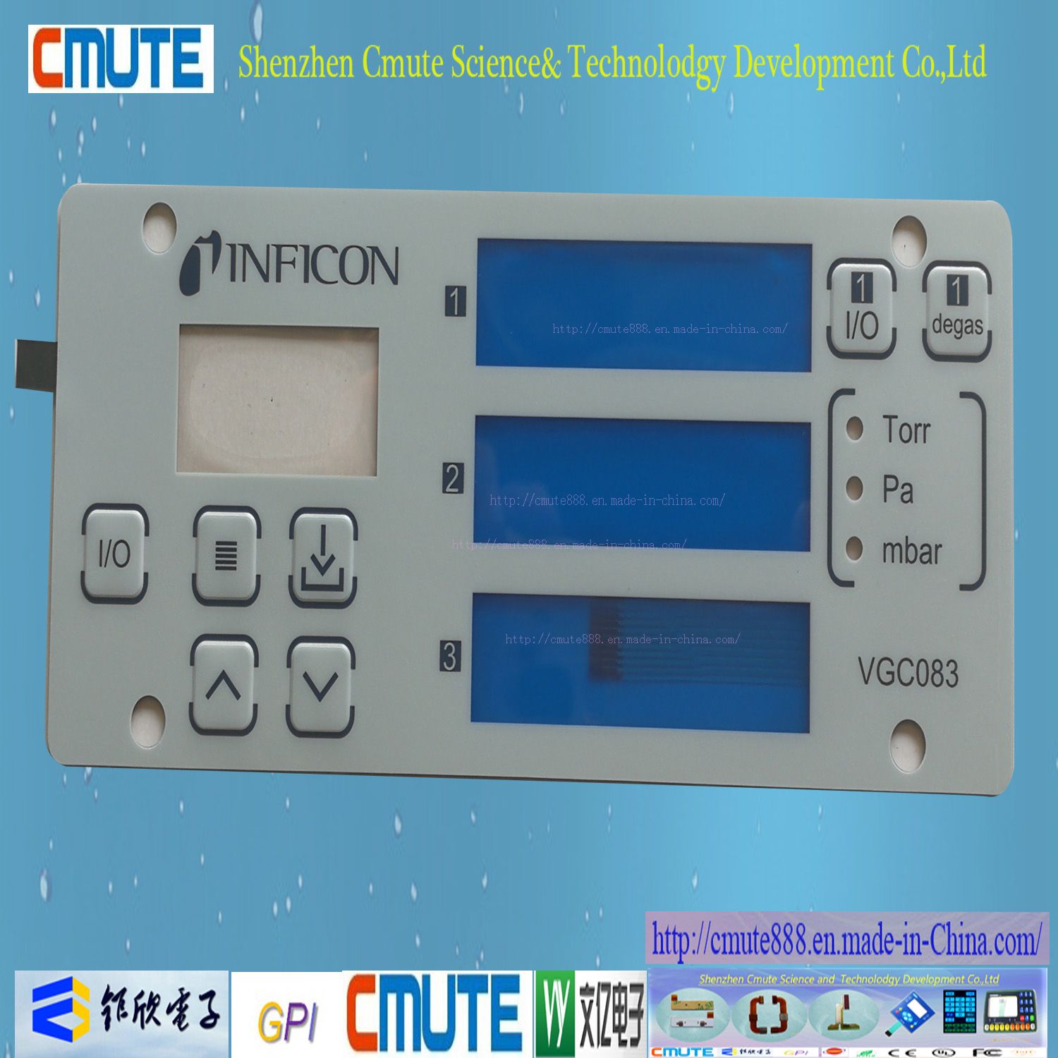 3m300lse Three Transparent LCD Windows Membrane Switch Keypad