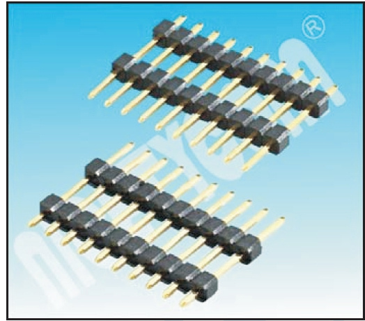 pH: 2.54mm Straight Pin DIP Dual Base Header Connector