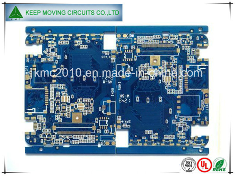 4 Layer Fr4 PCB Immersion Gold with Blue Soldermask