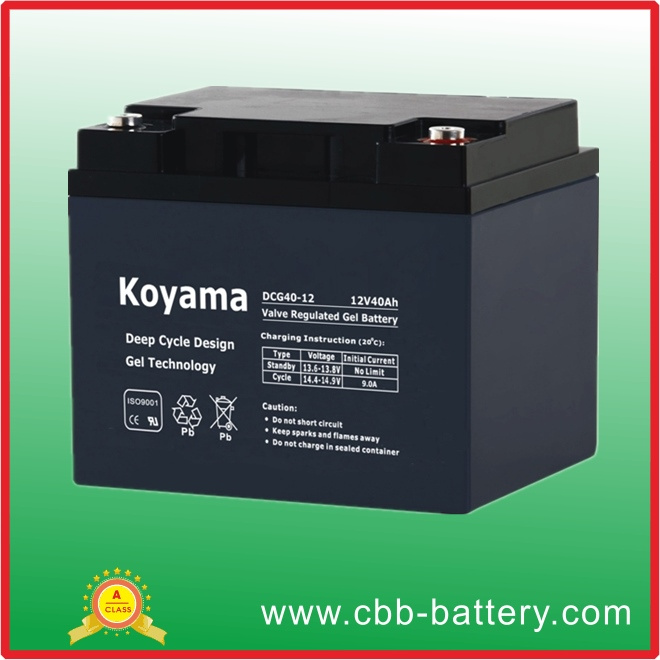 12V 40ah Deep Cycle Gel Battery for Sweeper