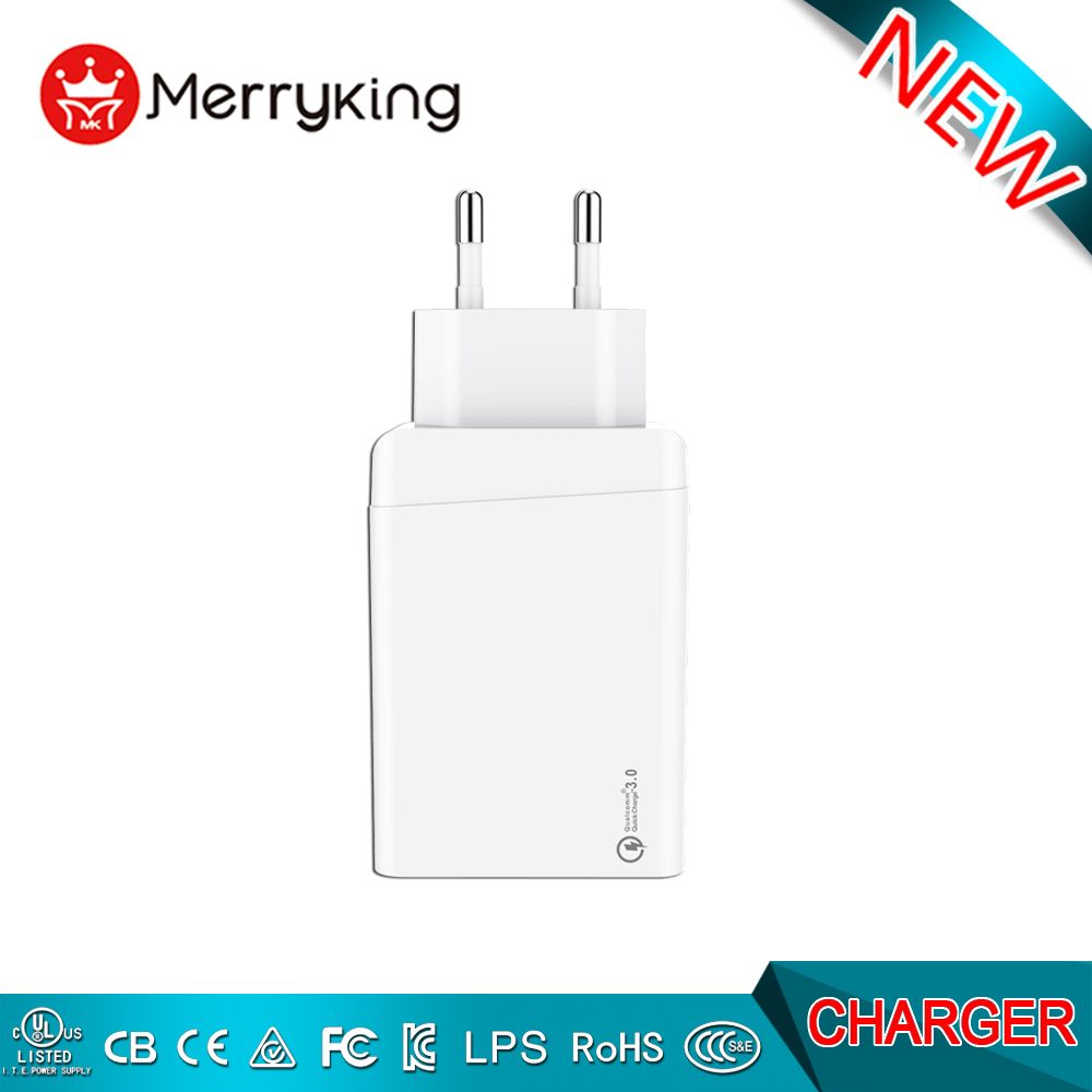 5V 3A QC3.0 Approval Squared Shape 3USB Ports USB Charger