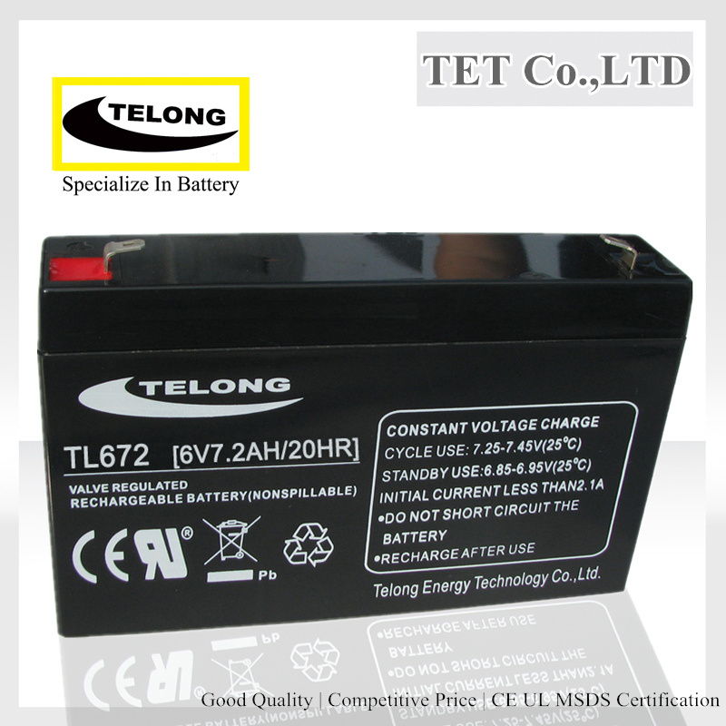 6V7.2 Lead Acid Battery for UPS Solar Power System