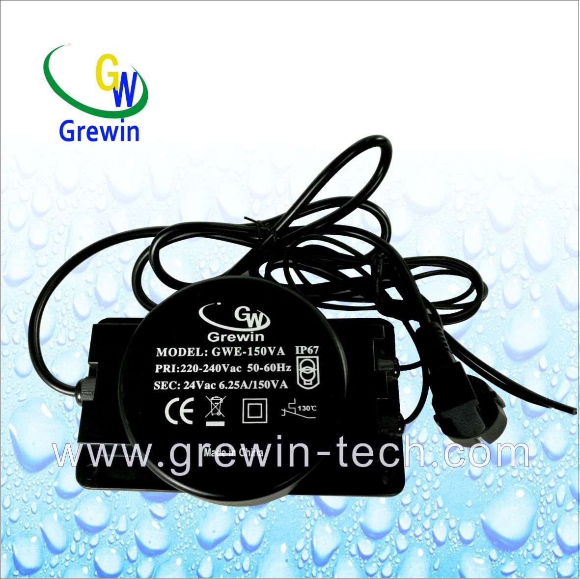 150va Escaplated Toroidal Waterproof Transformer for Pond LED Lighting