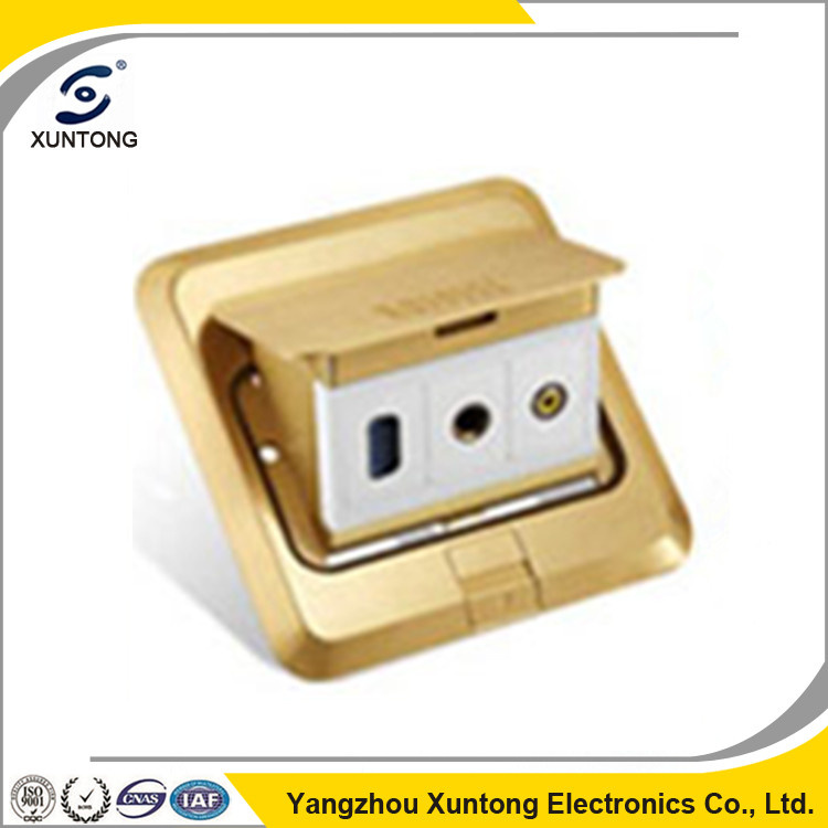 Xuntong Manufacutre Us Standard Open Type Mutlimedia Floor Socket