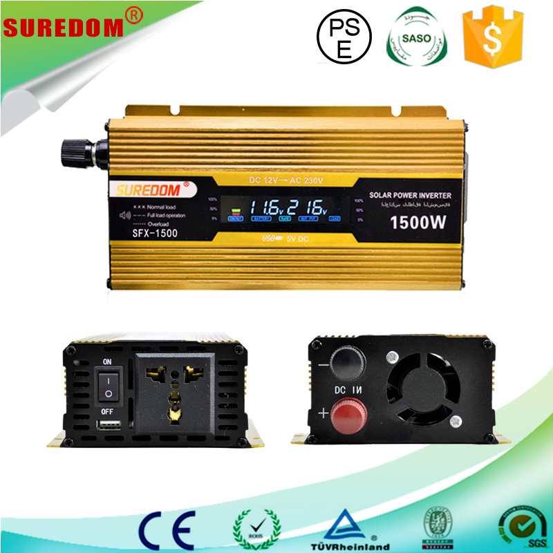 1500W Power Inverter LCD Display Inverer 12V 24V 48V DC to AC 240V Inverter Solar Inverter Modified Wave Inverter with USB Port