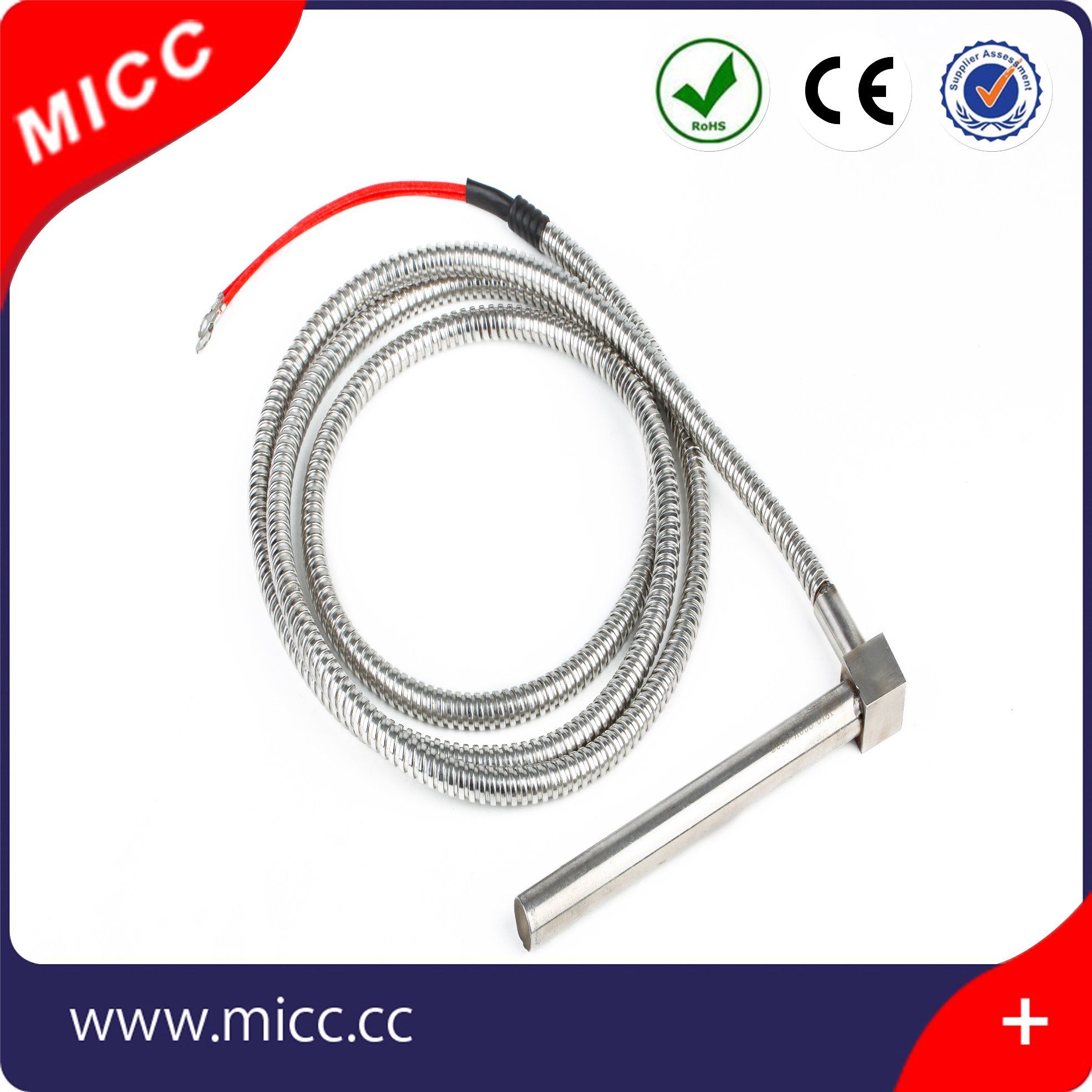 Micc Cartridge Heaters with Right Angle Armor Cable