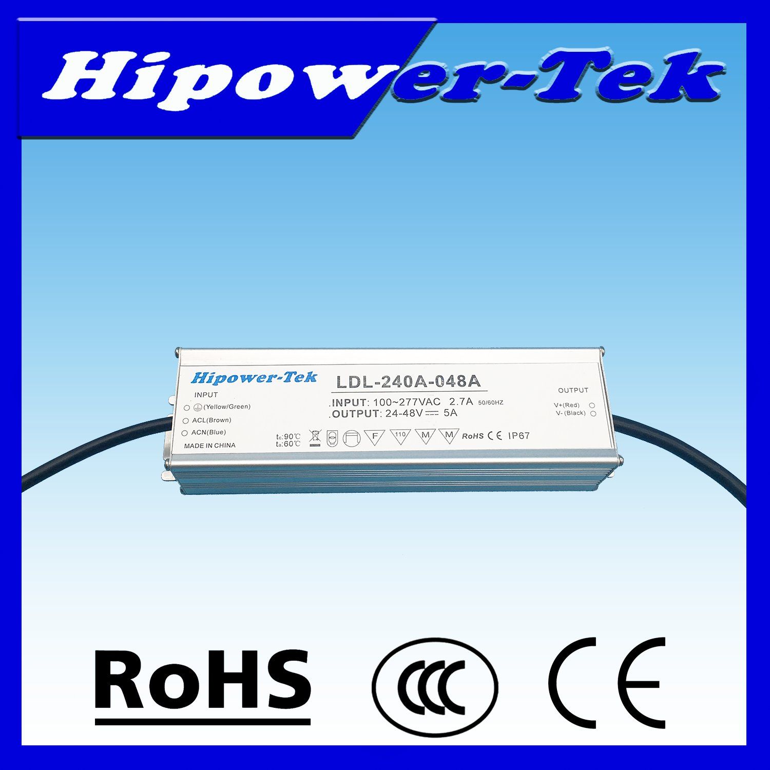 240W Waterproof IP67 Outdoor Advanced Power Supply LED Driver
