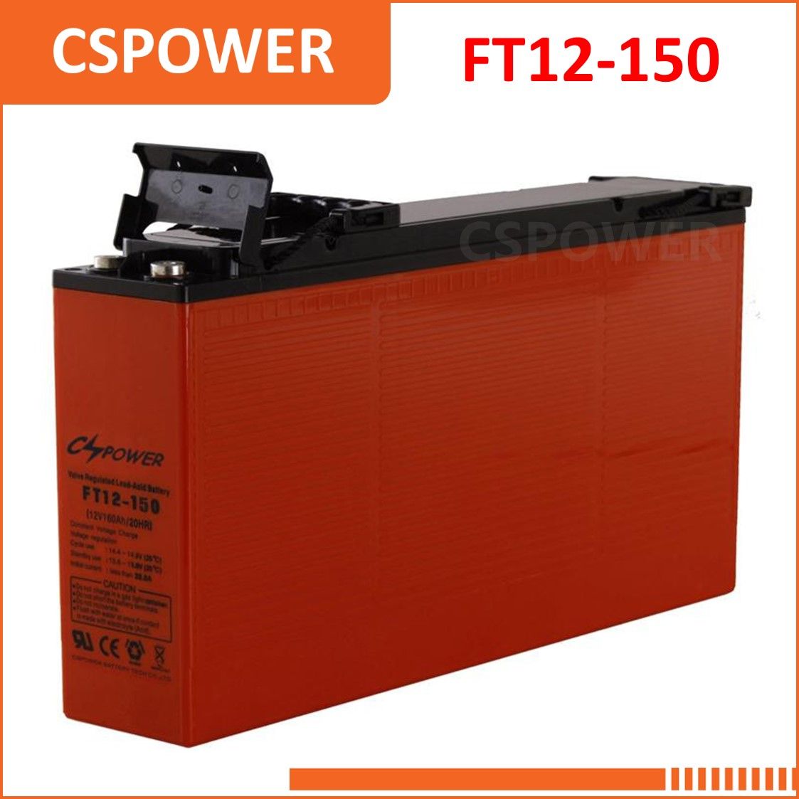 FT12-150 OEM Accept 12V150ah Telecom Battery Front Terminal Battery