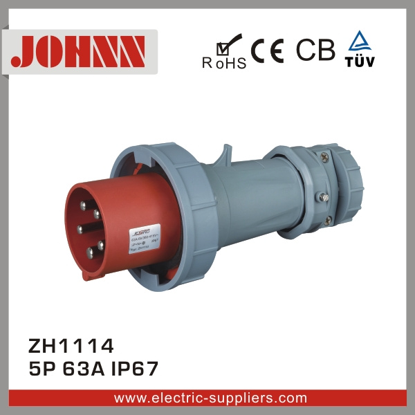 IP67 5p 63A Plug for Industrial