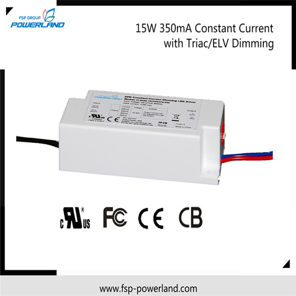 15W 350mA Constant Current Triac/Elv Dimmable LED Driver