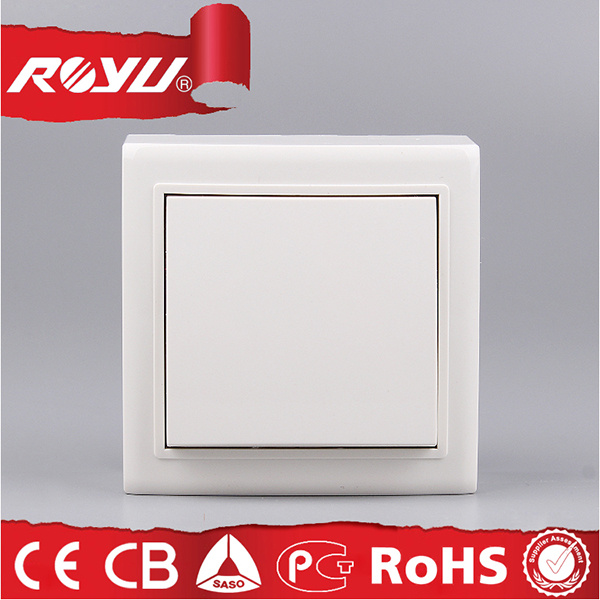 1 Gang 1 Way Wall Switch, Push Button Electric Switch