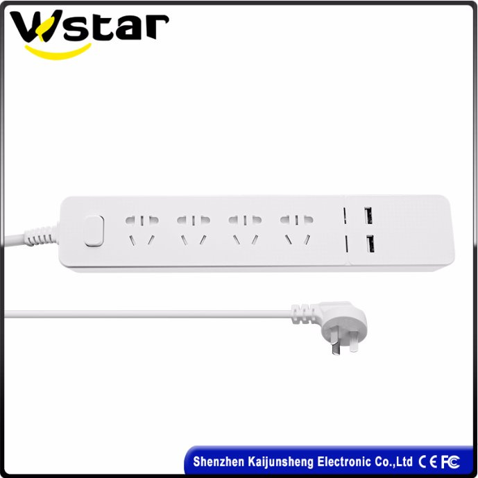 Power Socket 4 Us/Cn Outlets Dual USB Charging Ports C838-C