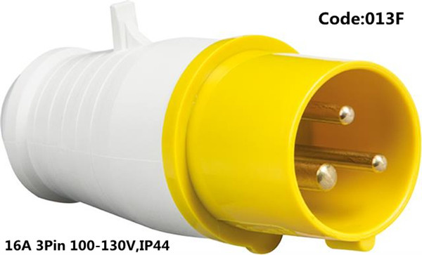 16A, 32A Industrial Plug Yellow 100-130V