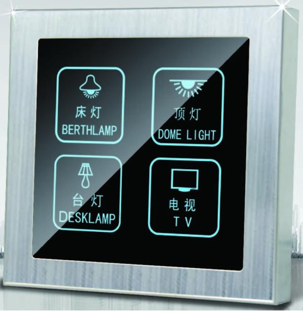 Hotel Electronic Touch-Screen Wall Switch (TSS-S4PS)