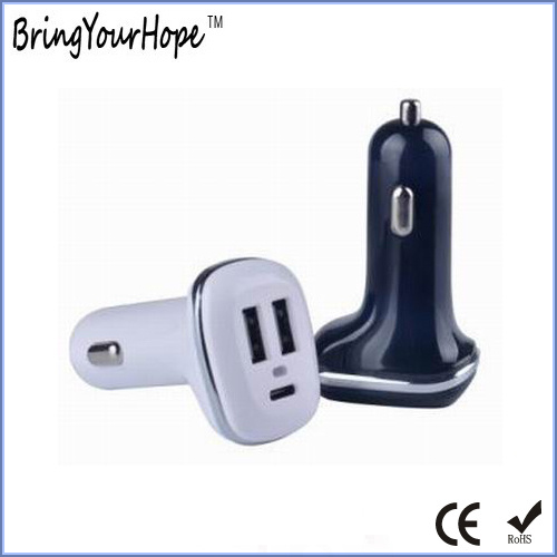 Dual USB Car Charger with 3.1 Type-C USB Port (XH-UC-018)
