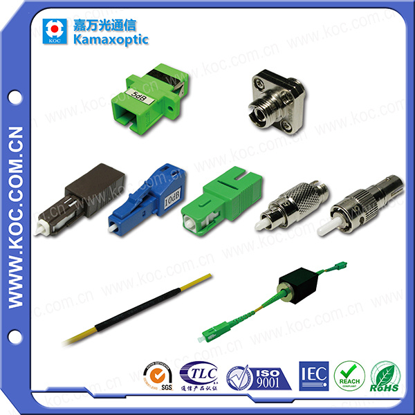 Sc/LC/St/FC/Mu Singlemode or Multimode Fiber Optic Attenuator for Data Transmission