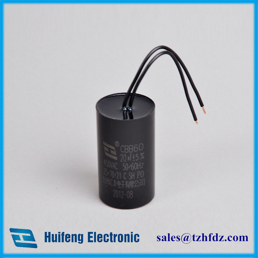 Cbb60 Motor Run Capacitor with Wires