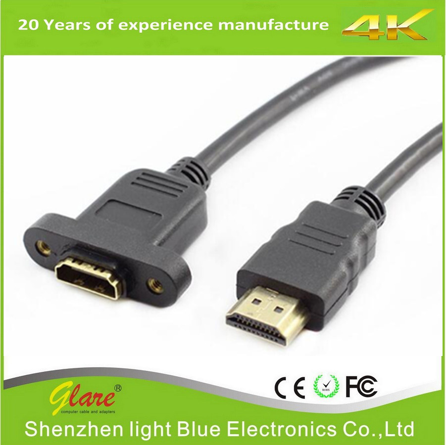 Panel Mount HDMI 2.0 Cable for HDTV 1080P