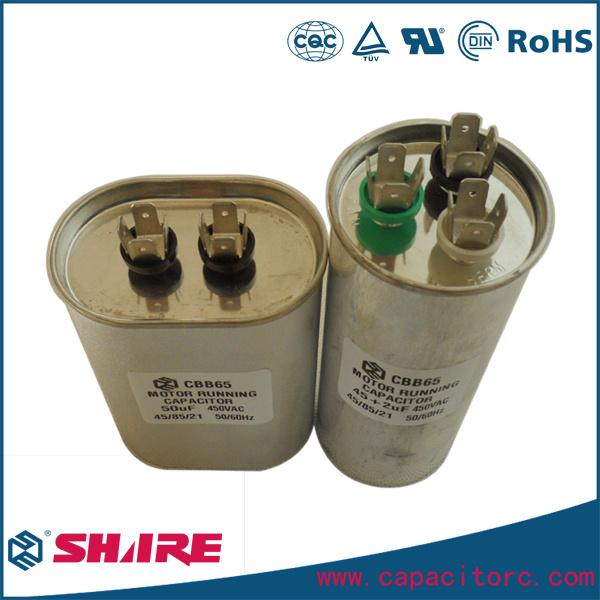 AC Motor Run Cbb65 Capacitor with Wires Air Conditioning Capacitor