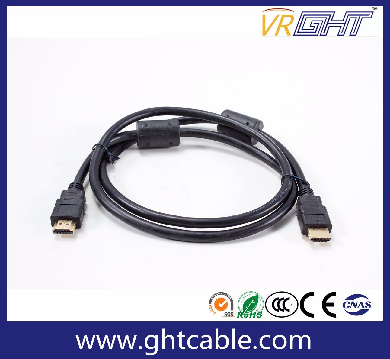 Copper 2m High Speed HDMI Cable with Ring Cores 1.4V