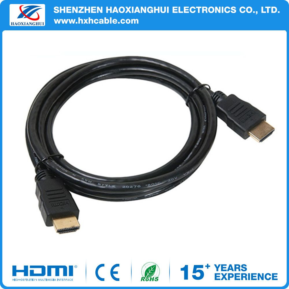 1.4V 1.5m Od5.5 Gold Plated HDMI Cable