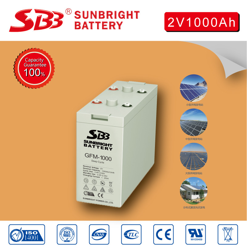 2V1000ah AGM Battery for Renewable Energy System