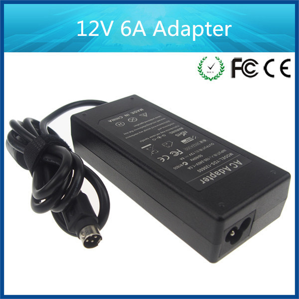12V 6A AC Adapter 72W with RoHS Ce Certification