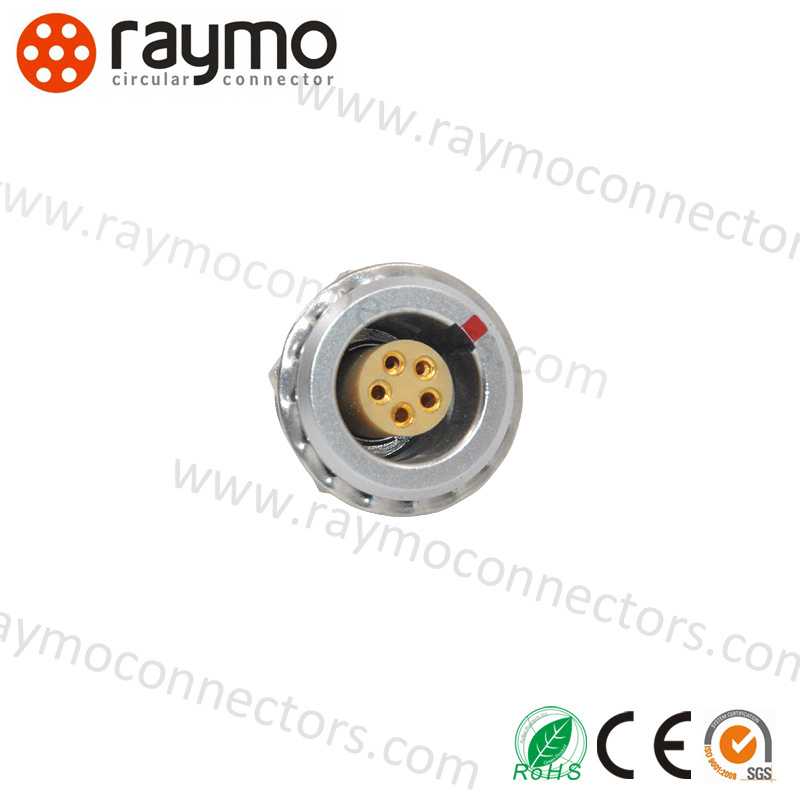 Electrical Push Pull Egg 2b 305 5 Pin Circular Connector Metal Socket