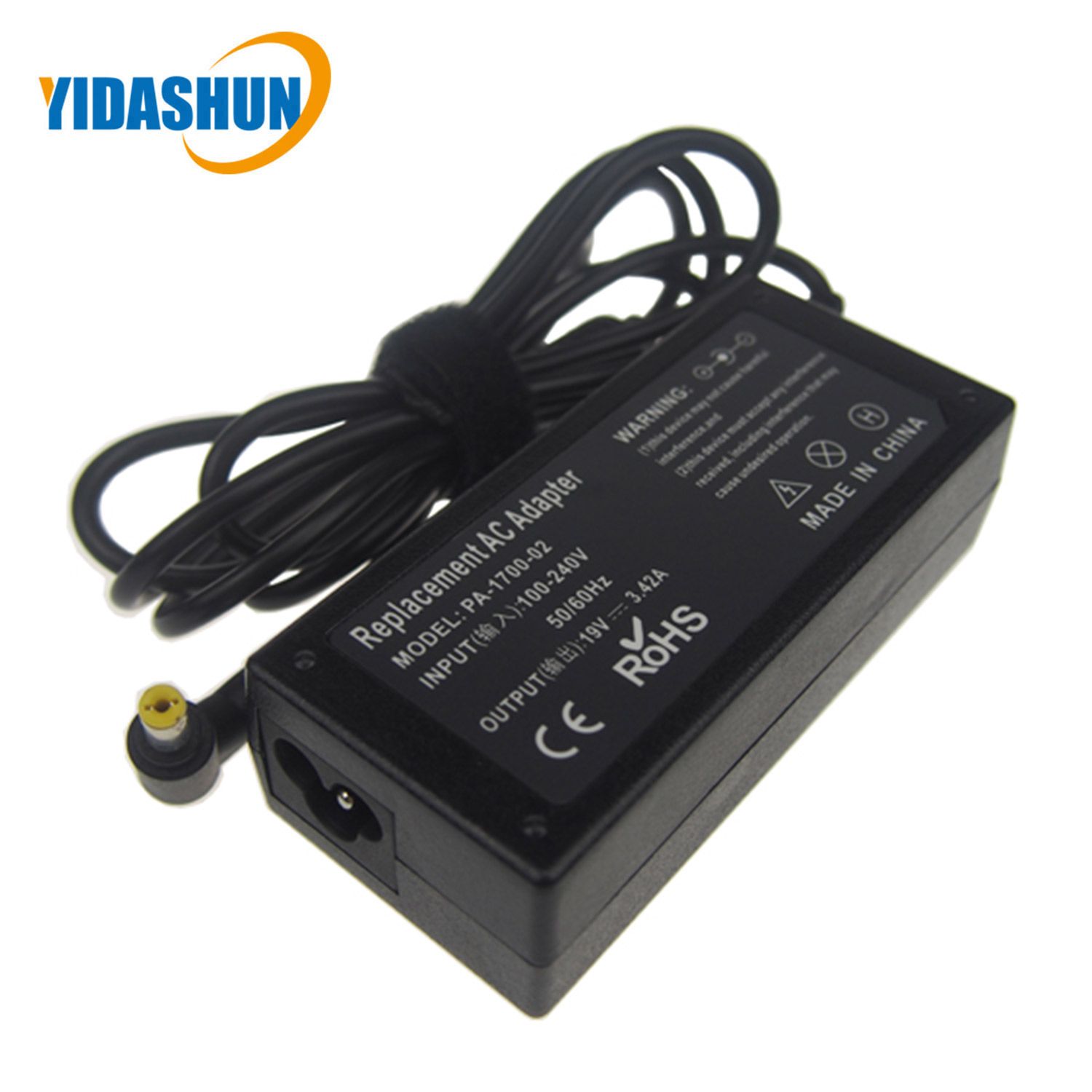 65W 19V 3.42A Laptop Charger/AC DC Adapter for Toshiba (PA3396U-1A1C)