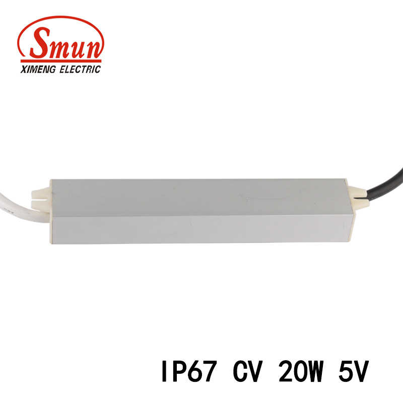 Smun 20W 5V 4A IP67 Waterproof Constant Voltage LED Driver