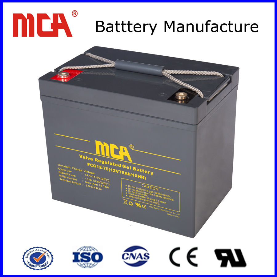 12V 75ah Gel Energy Storage Battery UPS Battery Backup