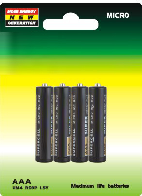 R03 AAA Carbon Battery Um-4