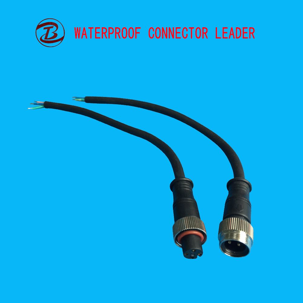 Customized Cable Length and Size Connector 3pin Plug Socket